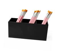 LIFKOME Makeup Brush Storage Box Three Compartments for Cosmetic Brush Holder and Desktop Makeup Pen Organizer for Office and Home Use This Storage Box Tidy and Accessible