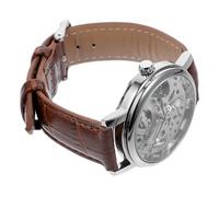 LIFKOME Men Mechanical Watch Round Dial Mechanical Watch Fashion Style Alloy and PU Material Precise Movement Adjustable Band Men's Casual Wristwear Winner 036 Model