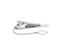 LIFKOME Men Tie Clip Metal Necktie Clasp Bar Pinch Clamp for Business Shirts Elegant Silver Tone Accessories for Formal and Casual Occasions Prevent Tie Swing and Maintain Neat Appearance