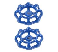 LIFKOME Metal Valve Wheel Handle Blue Colour Replacement 2 Pcs Cast Steel Material Sturdy and Not Easy to Rust for Hose Bib and Water Valve for Industrial and Scientific Use