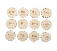 LIFKOME Milestone Wooden Cards with Beautiful Wood Grain for Newborn Growth Recording Creative Design Memorial Keepsakes for Monthly Pregnancy Journey and Development