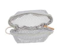 LIFKOME Mini Mesh Cosmetic Bag Small Portable Makeup Sponge Storage with Hanging Ring Breathable Organizer for Lipstick Keys and Travel Essentials