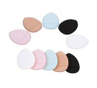 LIFKOME Mini Portable Powder Puff 12pcs Small Shape Dual-use Dry and Wet Foundation Cream Applicator Practical Makeup Tool for Facial Cosmetic Application Random Color