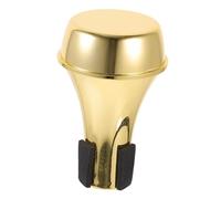 LIFKOME Mini Trumpet Straight Mute Abs Material Brass Instrument Practice Silencer Accessory for Trumpet Players, Gold Coloring, Compact Size for Quiet Sound Control