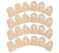 LIFKOME Miniature Doors for Cottage and Small Gardens 24pcs Unpainted Wooden Dollhouse Accessories with Handpainted Details and Easy Installation