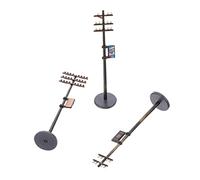 LIFKOME Miniature Telegraph Poles Models Set Road Scene Accessories for DIY Micro Landscape Ornaments Safe for Easy to Carry for Garden and Sand Table Decor