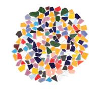 LIFKOME Mixed Color Irregular Ceramic Mosaic Pieces for DIY Art Crafts Smooth Polished Tiles for Home Decoration Garden Paths Bathroom Floors Creative Crafting Material
