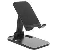 LIFKOME Mobile Phone Holder Desktop Stand Phone Desktop Bracket Universal Phone Support Adjustable Aluminum Alloy Black for Office Desk