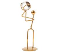 LIFKOME Modern Iron Art Desktop Ornament with Crystal Ball Creative Basketball Figurine Sculpture for Office and Home Decoration Smooth Edges Stable Base Elegant Collectible Adornment