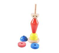 LIFKOME Montessori Wooden Shape Sorting Puzzle for Portable Rainbow Geometric Learning Compact Early Education Tool for Creative Spatial Awareness and Motor Skills Development