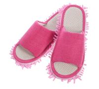 LIFKOME Mop Slippers for Women Quiet Cleaning Floor Slippers with Removable Washable Sole Chenille Indoor Dust and Pet Hair Mopping Shoes for Home Use