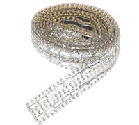 LIFKOME Multi-Function Rhinestone Ribbon Roll for Clothing Craft and DIY, Lightweight Glass Material with Adhesive Sticker, Cuttable Delicate Trim Suitable for Decorative Embellishments