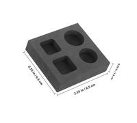 LIFKOME Multi-Slot Graphite Ingot Mold Crucible for Melting Casting Volume Metals Gold Silver Tool with Even Surface for Laboratory and Science Education