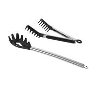 LIFKOME Multifunctional Noodle Spoon and Pasta Tongs Stainless Steel and Nylon Kitchen Cutlery for Efficient Spaghetti Serving and Cooking at Home and Food Service