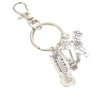 LIFKOME Music-Themed Key Chain Ornament Decorative Keyring for Piano Microphone Guitar Saxophone for Music Teachers Graduates Chic Hanging Pendant for Bags Keys