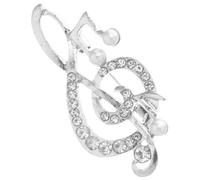 LIFKOME Musical Note Brooch Jewelry Brooch Alloy Music Note Mark Lapel Pin Treble Clef Music Brooches Scarf Buckle Sweater Brooches for Women Silver