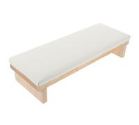 LIFKOME Nail Arm Rest Manicure Table Hand Rest Stable Support Proper Height White Wood Leather for Nail Salon Workers Home DIY
