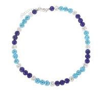 LIFKOME Necklace Mens Rhinestone Baseball Bead Blue Athletic Inspired Sports Accessory for Competitive Ball Players Labor Day