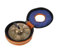 LIFKOME Nepal Copper Tingsha Cymbals Chimes Small Percussion Instrument with Six-word Chant Meditation Bell Set for Yoga and Mindfulness Practice