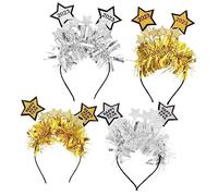 LIFKOME New Year Hair Band Funny Design 4pcs Reusable Photo Booth Props for Party