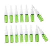 LIFKOME Nose Spray Bottles 15ml Pet Green Sub Containers 15pcs Flat Shoulder Refillable Convenient Spray for Nasal Use