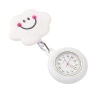 LIFKOME Nurse Hanging Watch Retractable Telescopic Cord, White Clip-On