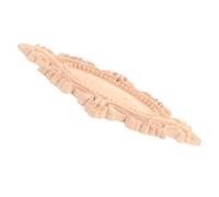 LIFKOME Oval Wood Applique Decorative Furniture Onlay with Carved Woodcarving Craftsmanship Unpainted Applique for Home Decor Easy to Install Furniture Decor Accessory European Style