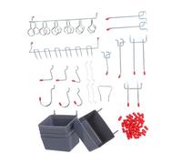 LIFKOME Pegboard Hooks Assortment with Adjustable Long Double and Single Hooks Heavy Duty Garage Storage Rack Organizer for Wall-Mounted Tool and Workshop Space Optimization
