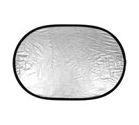 LIFKOME Photography Reflector Oval Portable Double-sided Cloth Reflector Silver White for Enthusiasts and Professional Photographers on Location
