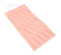LIFKOME Pink Felt Hair Bow Holder and Headband Storage Organizer Hanging Wall Pouch for Hair Clips and Accessories, Space Saving Nursery Storage Solution for Baby Girls and Girls