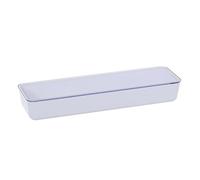 LIFKOME Plastic Chopsticks Container and Tableware Storage Case Drainage, White Kitchen Flatware Organizer Box for Cutlery and Chopstick Storage