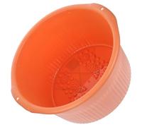 LIFKOME Plastic Foot Bathing Bucket for Home Use, Orange Foot Soaking Basin That Improves Blood Circulation and Relieves Muscle Tension with Sturdy Design