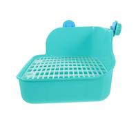 LIFKOME Plastic Pet Potty Trainer Toilet Including Bunny and Chinchilla Easy to Use Litter Tray Suitable for Living Room and Garden Green Colour Small Animal Toilet Random Color