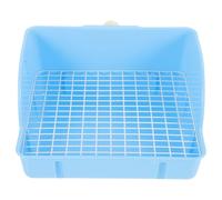 LIFKOME Plastic Rabbit Litter Box Strong Plastic Pet Toilet Trainer with Detachable Grids and Sided Fence to Develop Toilet Habits for Hamsters and Cats, for Living Rooms and Pet Shops