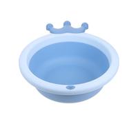 LIFKOME Portable Baby Foldable Washing up Basin Made of Lightweight Plastic for Face and Butt Cleaning, for Outdoor Use and Icing Beverages, Blue Collapsible Water Container