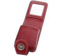 LIFKOME Portable Material Built-in Pouch Lipstick Small with Mirror, Lightweight Pu Polyester Button to Closure, Easy Carry Cosmetic Bag for Women and Travel for Traveling and Camping