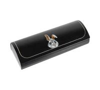 LIFKOME Portable Pu Eyeglasses Box Glasses Holder Spectacle Storage Case Rabbit Pattern Compact Hard Shell Protective Case for Travel