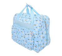 LIFKOME Portable Sewing Machine Storage Organizer Bag with Multiple Pockets Oxford Fabric Knitting Yarn Tote Lightweight Travel-Friendly Case with Trolley Structure for Craft Supplies