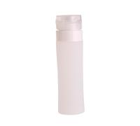 LIFKOME Portable Silicone Travel Bottles for Liquid Soap Lotion Dispenser Food-grade Refillable Container with Wide Mouth Design for Camping Trips Toiletries Storage in White
