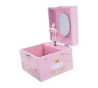LIFKOME Portable Unicorn Music Jewelry Box for Mirror Compact Cardboard Storage Organizer for Bracelets Necklaces Earrings and Hair Accessories Protective Jewelry Case for Travel and