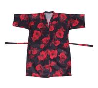 LIFKOME Practical Hairdressing Clothes Red Rose Spa Gown for Salon Use, Lightweight Multi-Functional Beauty Robe Suitable for Hairdressers and Barbers