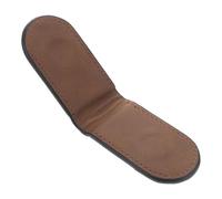 LIFKOME Practical Pu Leather Money Clip for Men Brown Laser Engraved Simple Cash and Card Holder Magnetic Clip Suitable for Office and Everyday Use