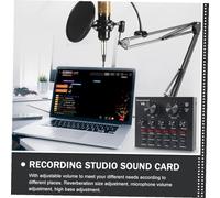 LIFKOME Professional Sound Card Mixer Board with Dual Microphone Ports for Live Streaming and Recording Intelligent Tone Repair Anti Tune Compatible with Phones and Computers Easy Use for