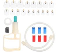 LIFKOME Professional Wellness Set Suction Vacuum Chinese Cups Cupping Care with 18 Plastic and Rubber Cups to Promote and Enhance for Body at Home