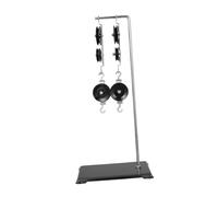 LIFKOME Pulley Block System with Galvanized Base for Physics Teaching Mechanics Experiments Science Kit Stable Assembly for Classroom and Laboratory Use
