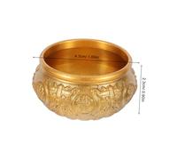 LIFKOME Pure Copper Feng Shui Treasure Basin Wealth Bowl for Living and Entryway Handcrafted Candy Bowl Decorative Ornament for Luck and Prosperity Double Fish Design