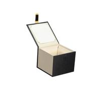LIFKOME Purple Clay Teapot Box Leather Strap Blue Fabric Case 11x11x10cm Tea Cup Packing Box Tea Lovers Office Use