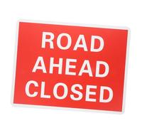 LIFKOME PVC Road Closed Sign High Visibility Traffic Symbol for Road and Driveway Safety Material Suitable for Public and Private Areas