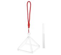 LIFKOME Pyramid Meticulously Tuned Singing with Mallet Crystal 4-inch Quartz Instrument Producing Pure and Harmonious Tones for Sound Healing Meditation for Meditation Spaces and Yoga