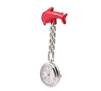 LIFKOME Quartz Movement Pocket Watch for Doctors and Nurses with Decorative Luminous Dolphin Design, Zinc Alloy Material, for Decor Use and Clothing Decoration